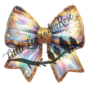 Gold Iridescent Bow Instant Transfer