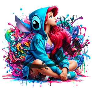 Graffiti Mermaid UV-DTF