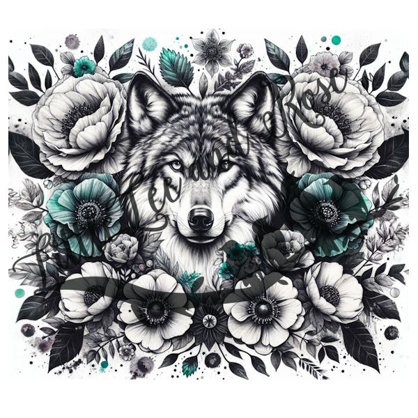 
            
                Load image into Gallery viewer, Greyscale Wolf 20oz Wrap UV-DTF
            
        