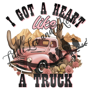 Heart Like A Truck Instant Transfer