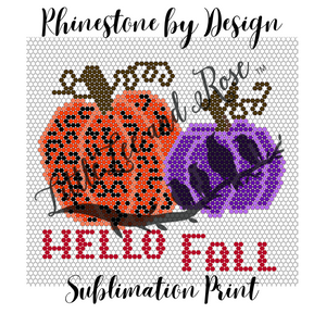 Pre-Sublimated 20oz Tumbler of Rhinestone by Design - Hello Fall RBD