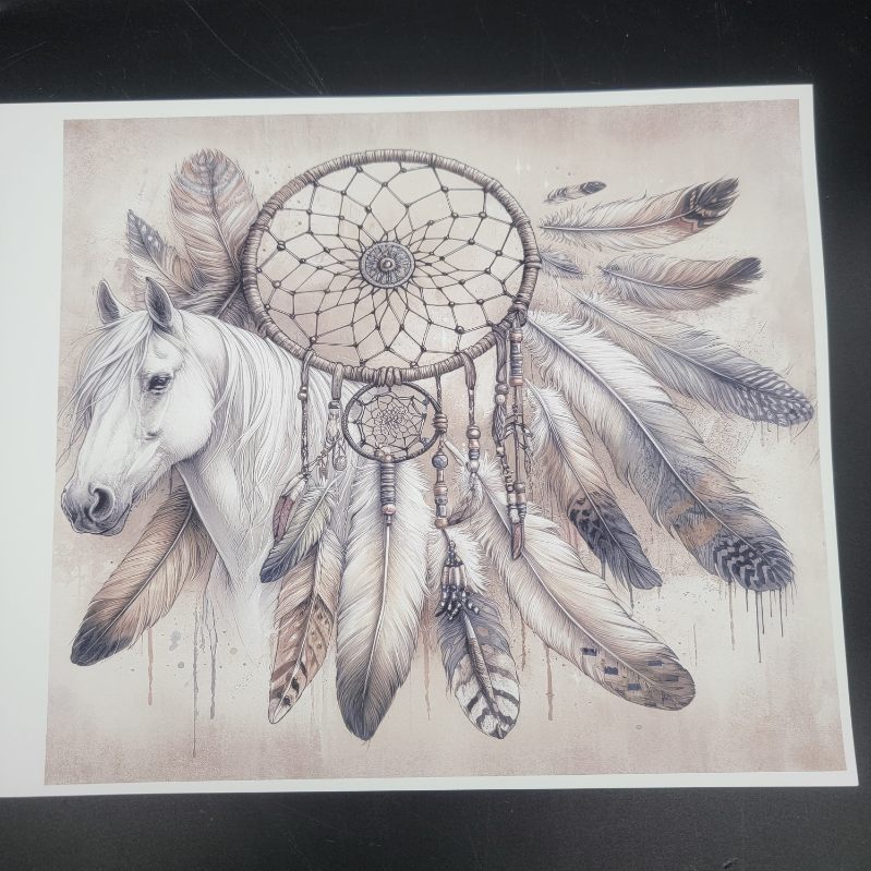 
            
                Load image into Gallery viewer, Sublimation Print of 20oz Wrap - White Horse Dreams
            
        