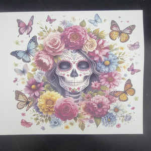
            
                Load image into Gallery viewer, Sublimation Print of 20oz Wrap - Spring Sugar Skull
            
        