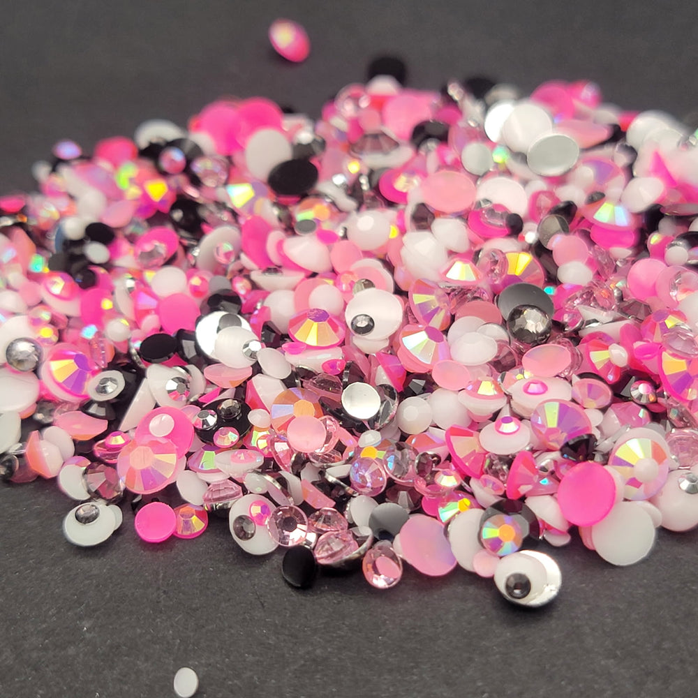 
            
                Load image into Gallery viewer, Multicolored Rhinestone Mix - Pink Warrior - RESIN
            
        