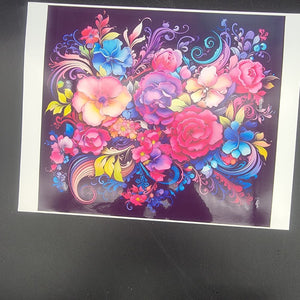 Printed Vinyl Sheet - Luminous Petals