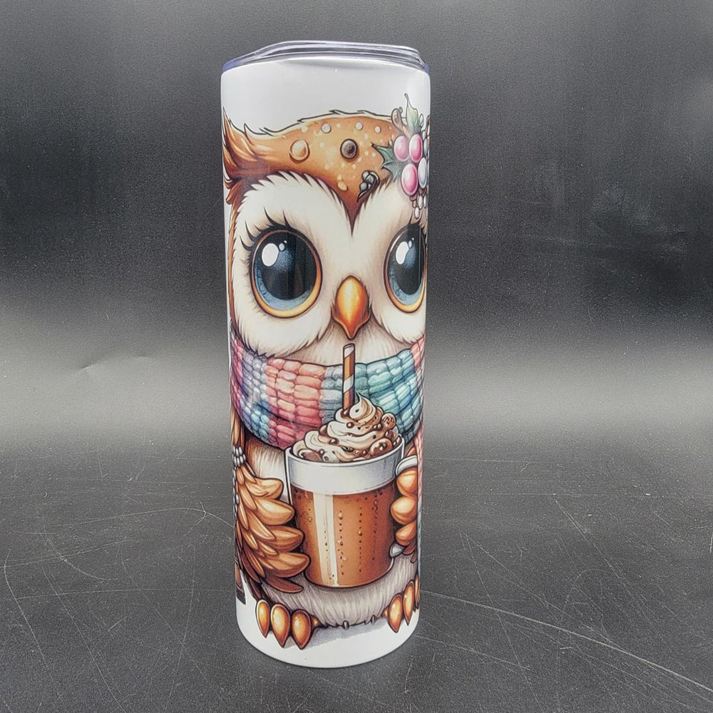 Pre-Sublimated 20oz Tumbler - Cold Weather Owl