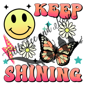 Keep Shining Smiley UV-DTF 2.5 inch