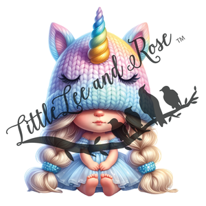 
            
                Load image into Gallery viewer, Knit Unicorn Princess UV-DTF
            
        