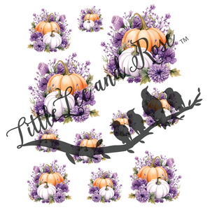 Lilac Pumpkins UV-DTF Sheet