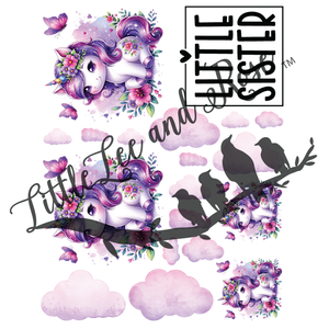 
            
                Load image into Gallery viewer, Little Sister Unicorn Total Tumbler Instant Transfer Sheet
            
        