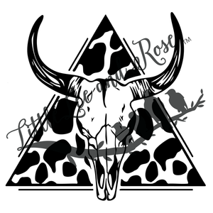 Longhorn Skull & Cow Print UV-DTF