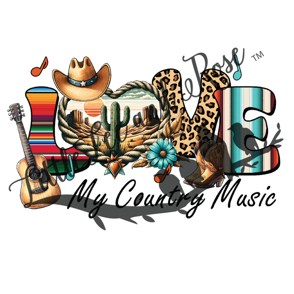 
            
                Load image into Gallery viewer, Love My Country Music UV-DTF
            
        