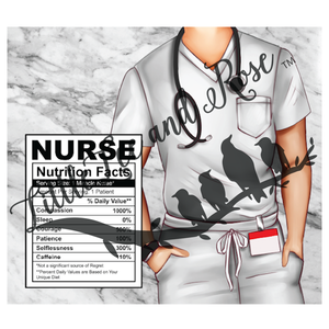 Male Nurse Marble 20oz Wrap Instant Transfer