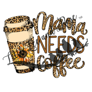 Mama Needs Coffee - Clear Waterslide
