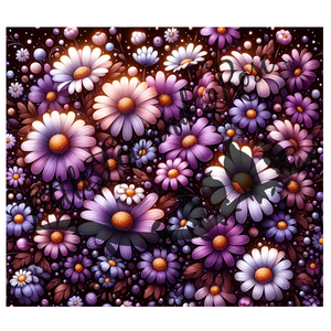 .Mauve Daisies - Tumbler, Sublimation, or Vinyl