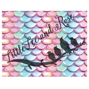 Mermaid Scales Full Sheet 8.5x11 Instant Transfer