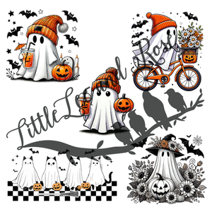 1 Mini Ghostie Instant Transfers - Set of 5