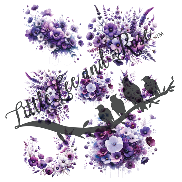 
            
                Load image into Gallery viewer, Violet Bouquet UV-DTF Sheet
            
        