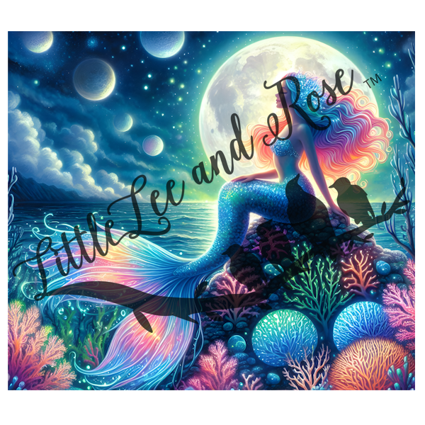 
            
                Load image into Gallery viewer, .Moonlit Mermaid - Tumbler, Sublimation, or Vinyl
            
        