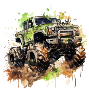 Muddy Green Truck  UV-DTF