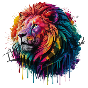 Neon Lion Drip Instant Transfer