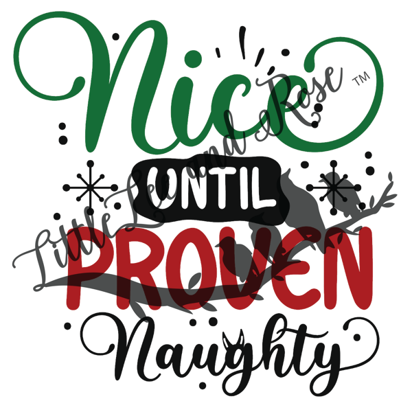 Nice Until Proven Naughty - Clear Waterslide