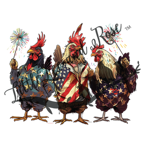 
            
                Load image into Gallery viewer, Patriotic Chickens UV-DTF
            
        