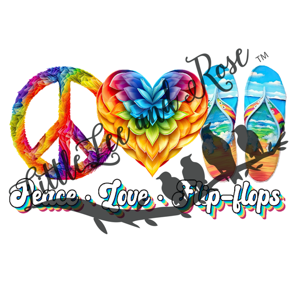Peace, Love, Flip-flops Instant Transfer