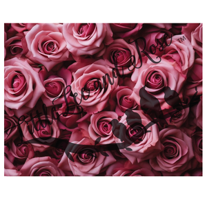 Pink Roses Full Sheet 8.5x11 UV-DTF