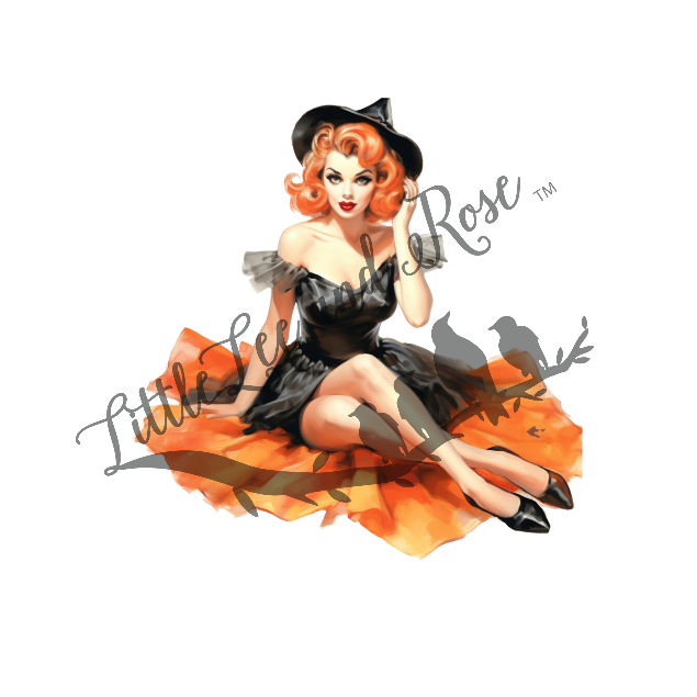 Pin Up Witch Clear Waterslide