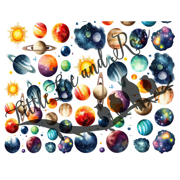 Planets Instant Transfer Sheet