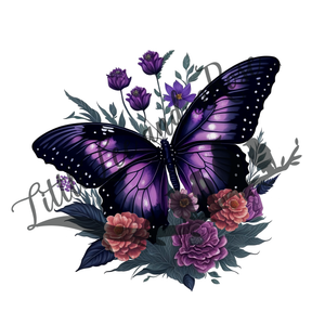 Plum Butterfly Sublimation Print