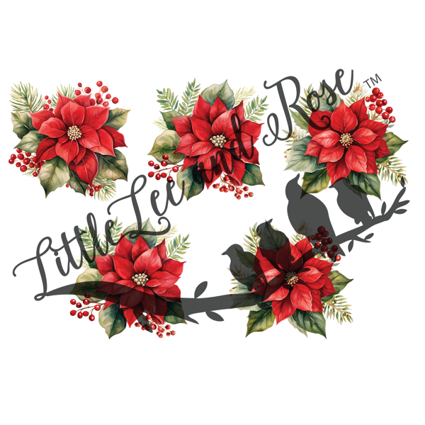 
            
                Load image into Gallery viewer, Poinsettia Set of 5 - Instant Transfer
            
        