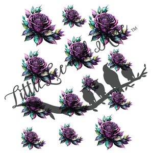 
            
                Load image into Gallery viewer, Purple Roses Instant Transfer Sheet
            
        