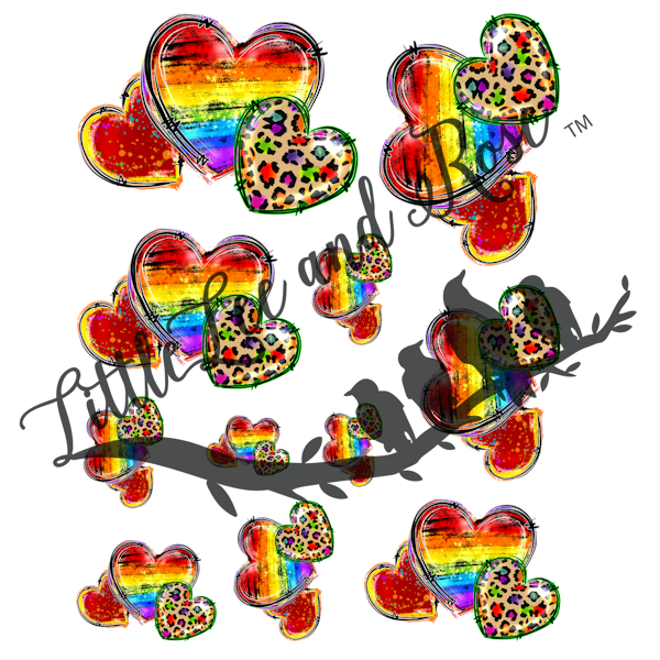 
            
                Load image into Gallery viewer, Rainbow Heart Instant Transfer Sheet
            
        