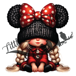 
            
                Load image into Gallery viewer, Red Bow Beanie Girl UV-DTF
            
        
