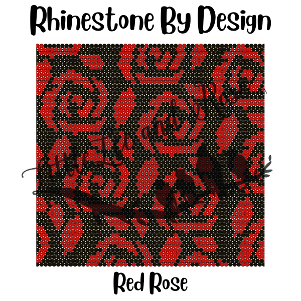 
            
                Load image into Gallery viewer, Sublimation Print of Rhinestone by Design - Red Rose
            
        