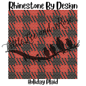 Pre-Sublimated 20oz Tumbler of Rhinestone by Design - Red and Black Plaid RBD