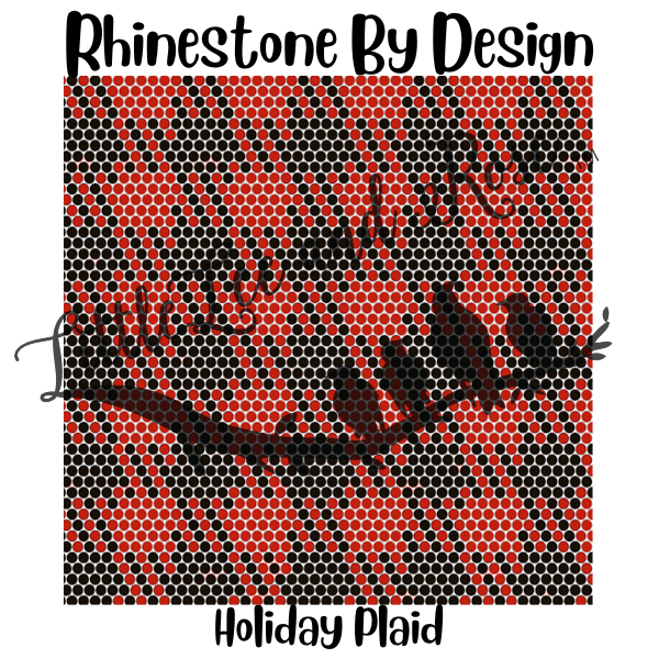 
            
                Load image into Gallery viewer, Printed Vinyl of Rhinestone by Design - Red and Black Plaid
            
        
