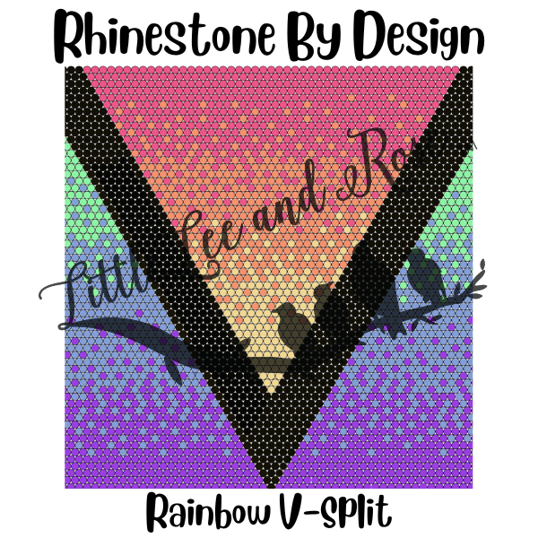 
            
                Load image into Gallery viewer, Sublimation Print of Rhinestone by Design - Rainbow V-Split - ADD ON ITEM ONLY
            
        