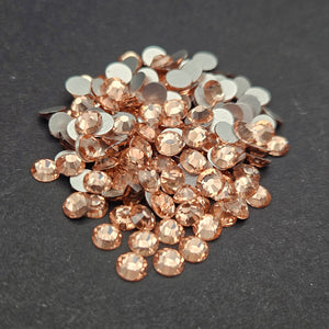 Single Color Rhinestones - Light Peach - GLASS