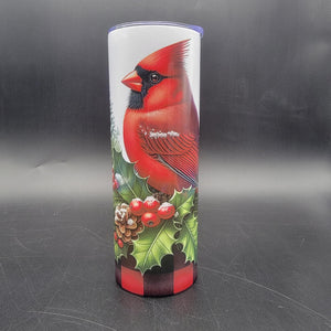 Pre-Sublimated 20oz Tumbler - Holly Cardinal