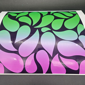 
            
                Load image into Gallery viewer, Printed Vinyl Sheet - Purple &amp;amp; Green Paisley
            
        