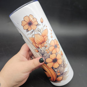 Sublimated 20oz Tumbler - Peachy Pumpkin