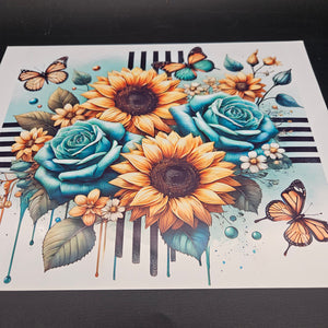 Printed Vinyl Sheet - Sunflower Skies