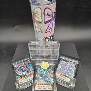 Soft Patchwork - Resin Rhinestone Tumbler Bundle