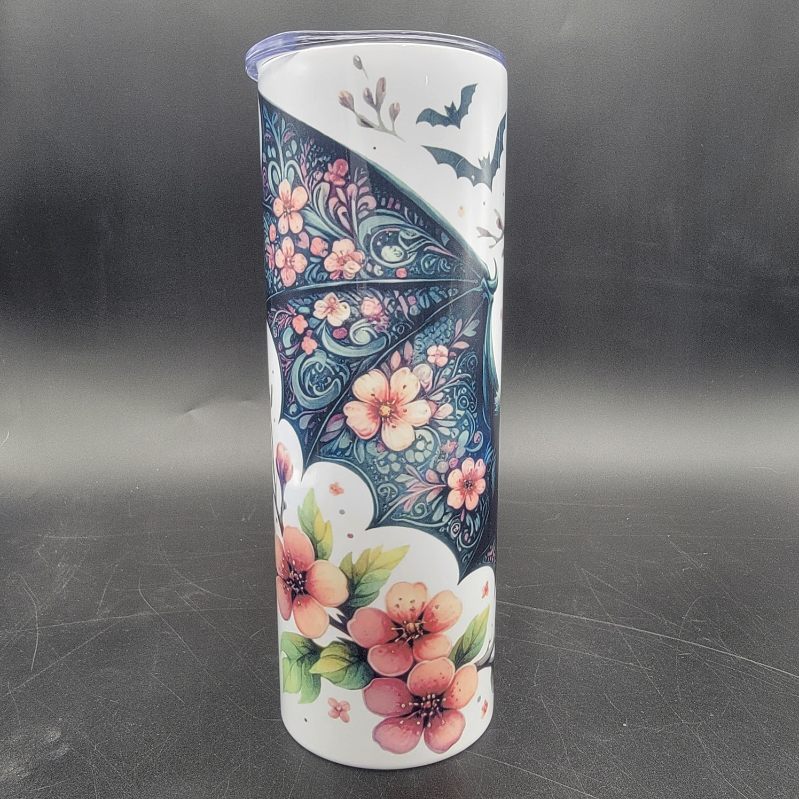 Pre-Sublimated 20oz Tumbler - Filigree Bat