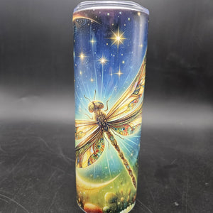 Pre-Sublimated 20oz Tumbler - Golden Dragonfly