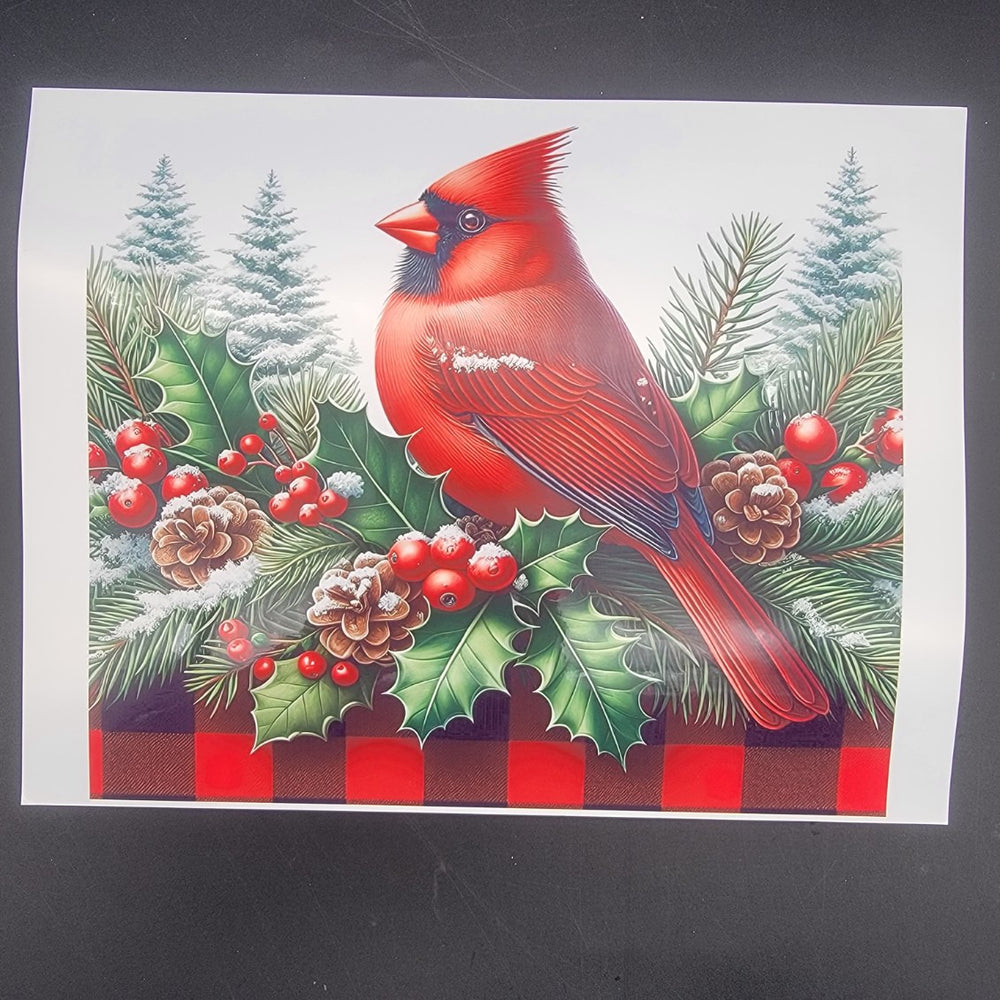 
            
                Load image into Gallery viewer, Printed Vinyl Sheet - Holly Cardinal
            
        