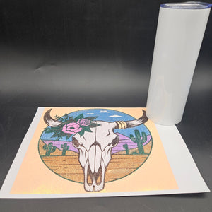 
            
                Load image into Gallery viewer, Glitter by Design (GBD) and Tumbler Bundle - Wild West Skull
            
        